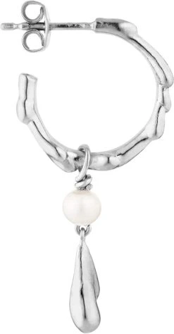 Jane Kønig Drippy Hoop With Pearl Drop