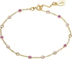 With Love Darling Pink Bezel Bracelet