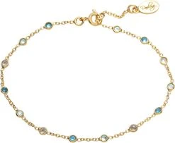 With Love Darling Blue Bezel Bracelet