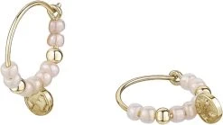 With Love Darling Global Goal # 13 Earth Beaded Hoop Earring