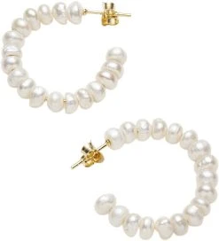 With Love Darling Pearl Big Hoop Earring