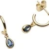 With Love Darling Water Drop Gold Hoops Earring