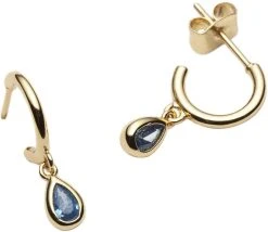 With Love Darling Water Drop Gold Hoops Earring