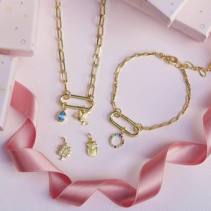 With Love Darling Happy Charms Necklace 4 With Love Darling Happy Charms Necklace - Billede 2