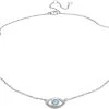 With Love Darling Blue Topaz Eye Necklace