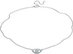 With Love Darling Blue Topaz Eye Necklace