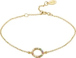 With Love Darling Partnership Bracelet VERMEIL (925 Sterling Silver Gold Plated 2.5 Micr