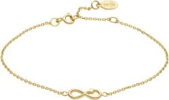 With Love Darling Infinity Bracelet VERMEIL (925 Sterling Silver Gold Plated 2.5 Micron)