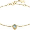 With Love Darling Water Drop Bracelet VERMEIL (925 Sterling Silver Gold Plated 2.5 Micro -Enamel Copenhagen Salg DELS087B