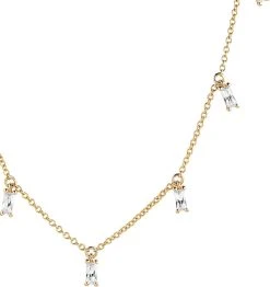 Sif Jakobs Jewellery PRINCESS BAGUETTE NECKLACE 7 Sif Jakobs Jewellery PRINCESS BAGUETTE NECKLACE -Enamel Copenhagen Salg SJ C1074 CZ YG 1202