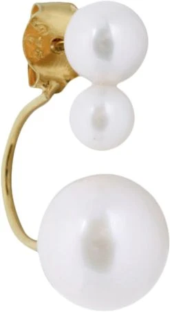 The Earring Shop White Moon Stud